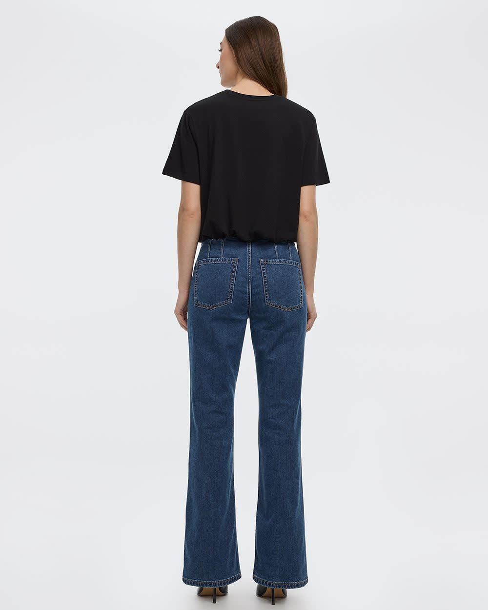 Crew-Neck Tee with Bubble Hem - Image 2