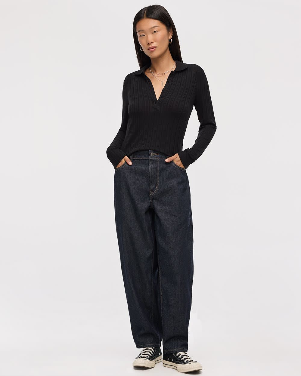 High-Rise Barrel Jeans - Image 12