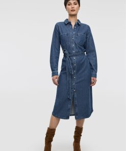 Midi Shirt Denim Dress