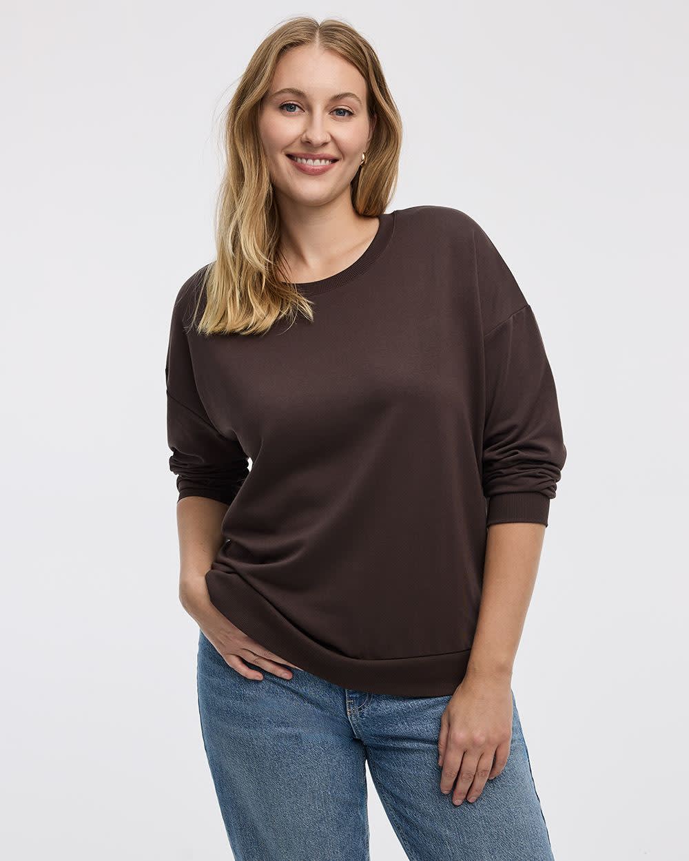 Long-Sleeve Crew-Neck Sweatshirt - R Essentials - Image 5