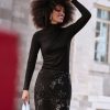 Long-Sleeve Turtleneck Top