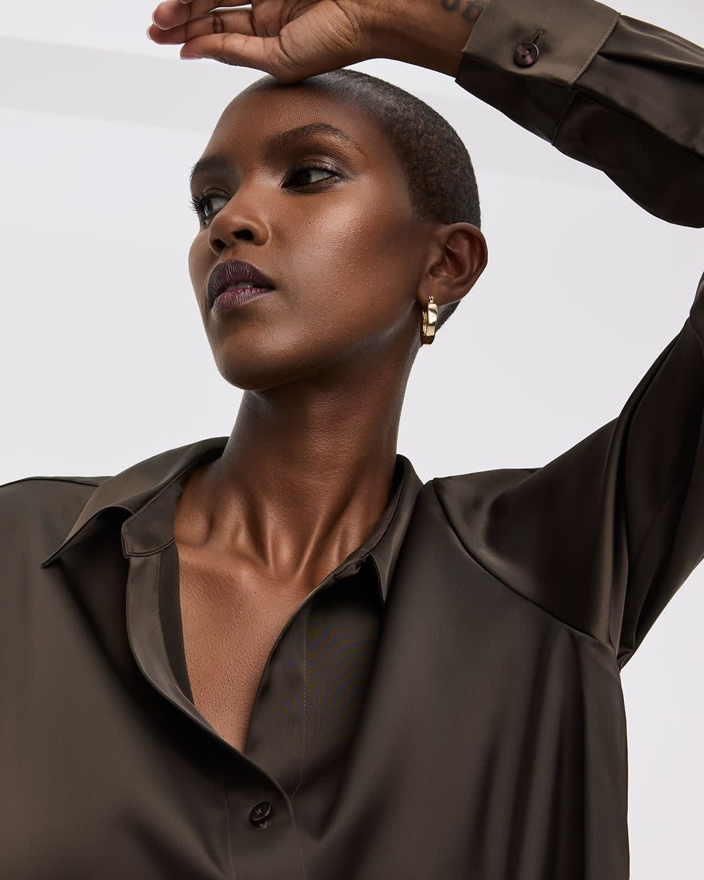 Satin Long-Sleeve Shirt - Image 11