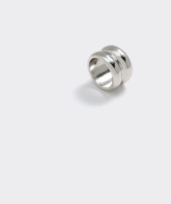 Domed-Effect Double Ring