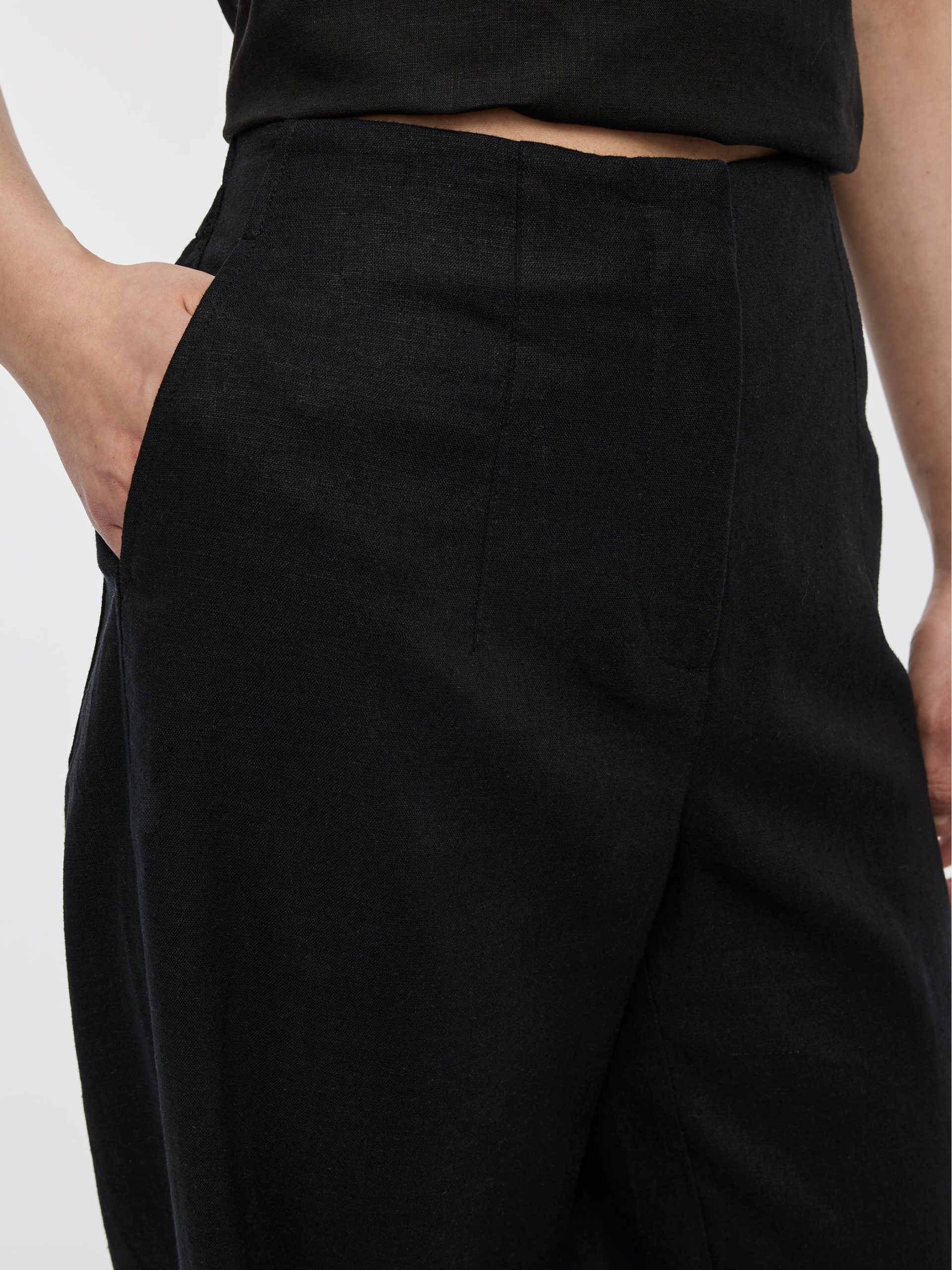 Linen Blend Barrel Pant - Image 3