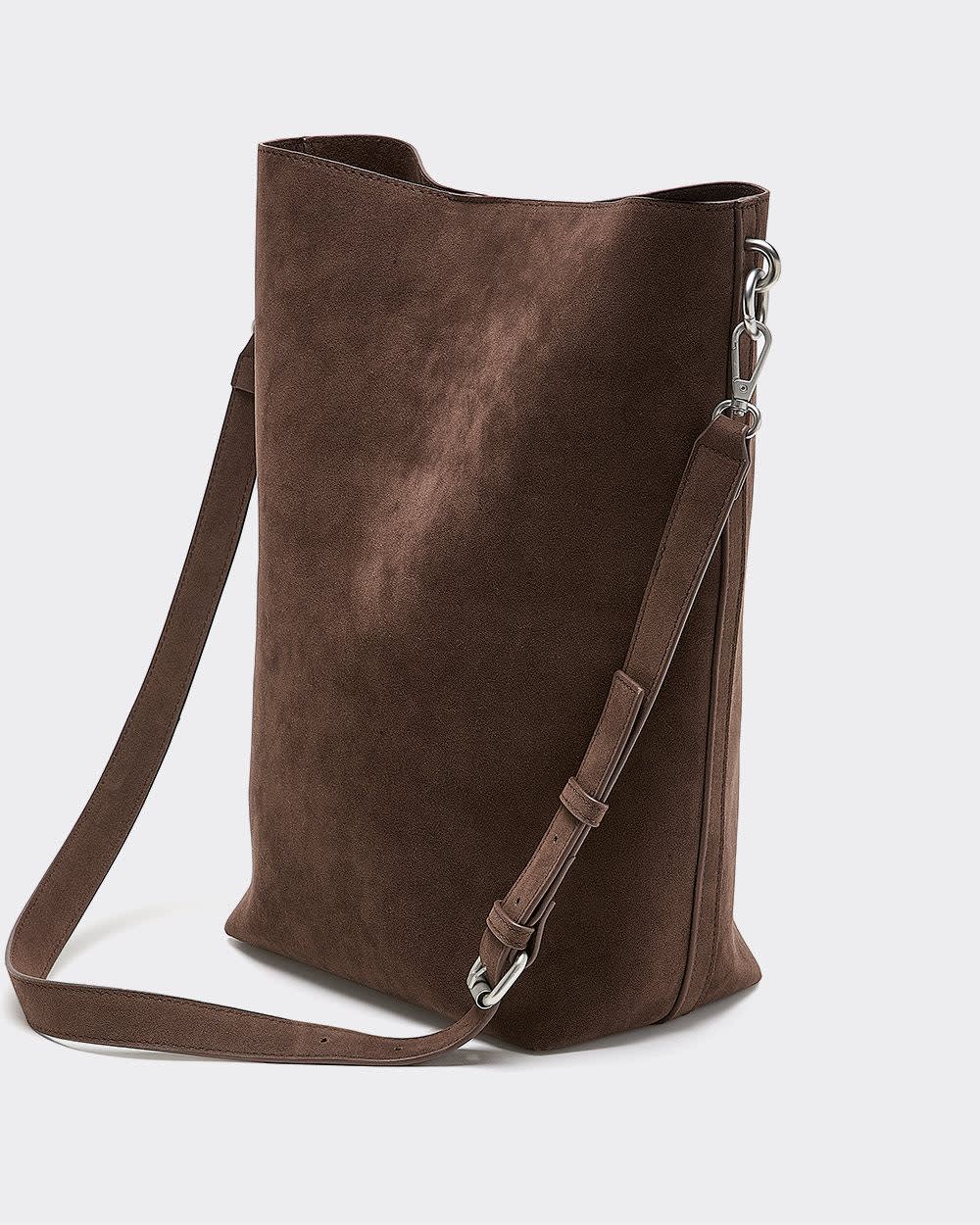 Faux Suede Bucket Bag - Image 3