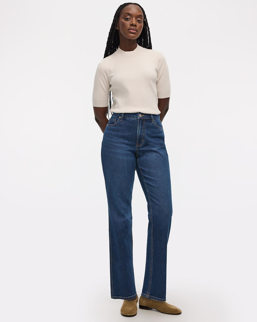 Straight-Leg Mid-Rise Jean - The Classic - Curvy Fit - Image 7