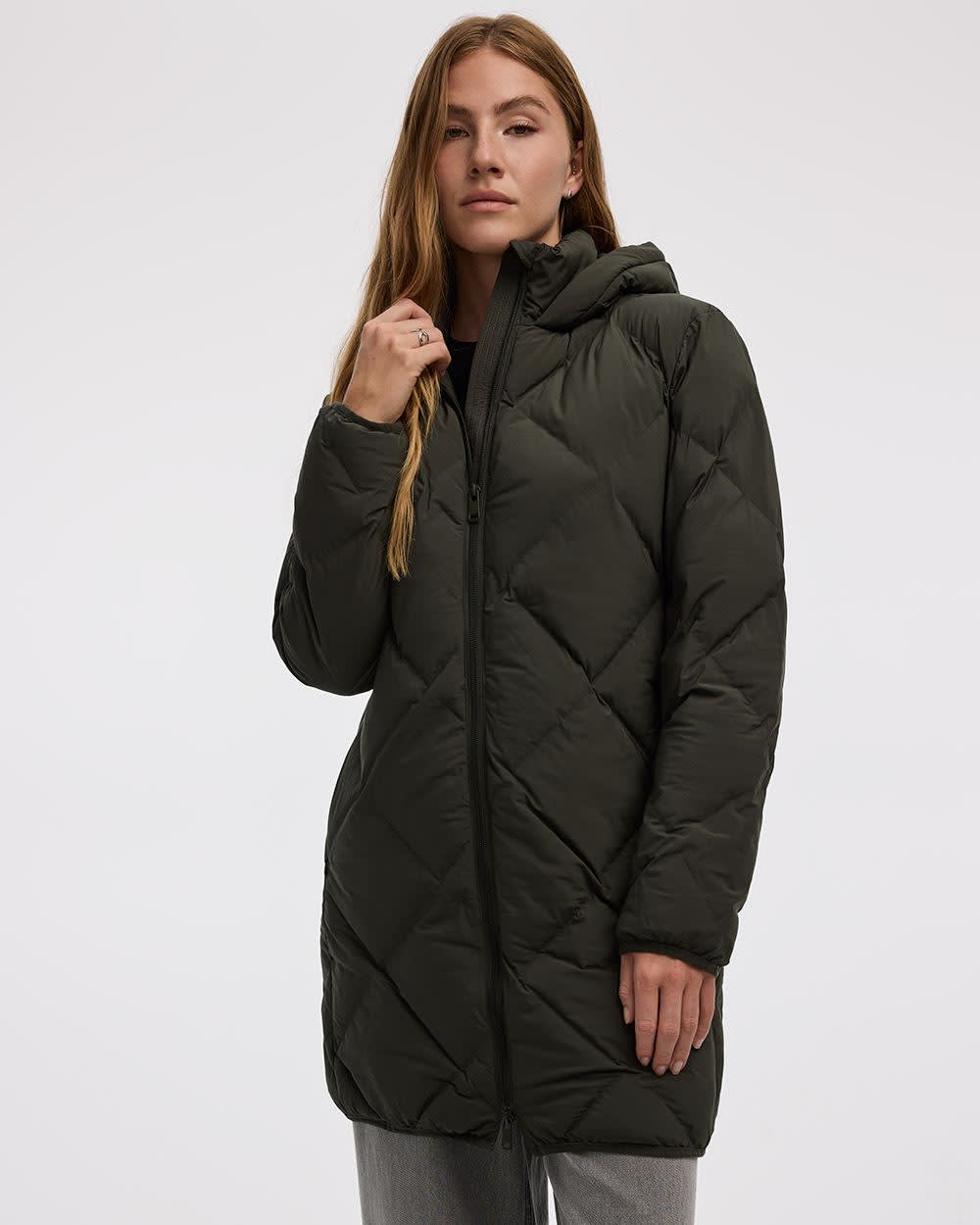 Long Hooded Puffer Jacket - Image 23
