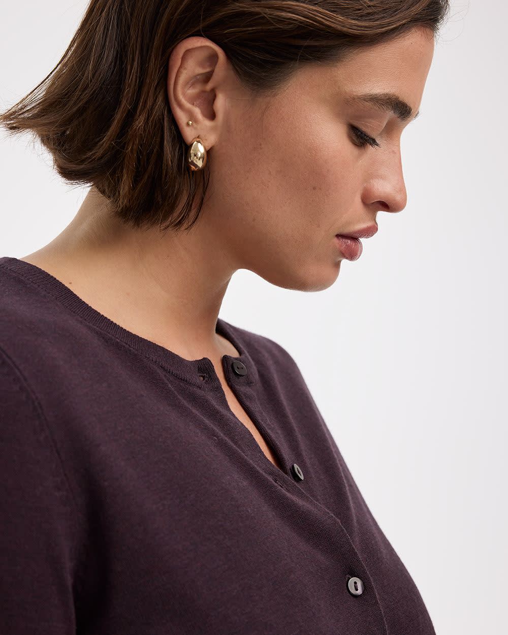 Crew-Neck Cardigan - R Essentials - Image 13