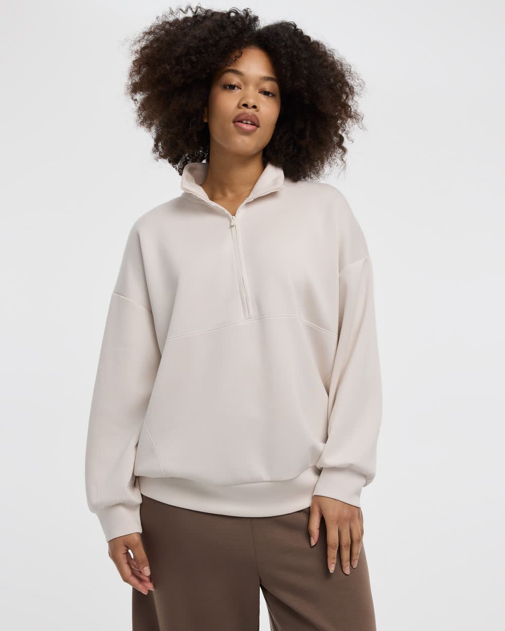 Half-Zip Mock-Neck Pullover - HYLUX Hyba - Image 5