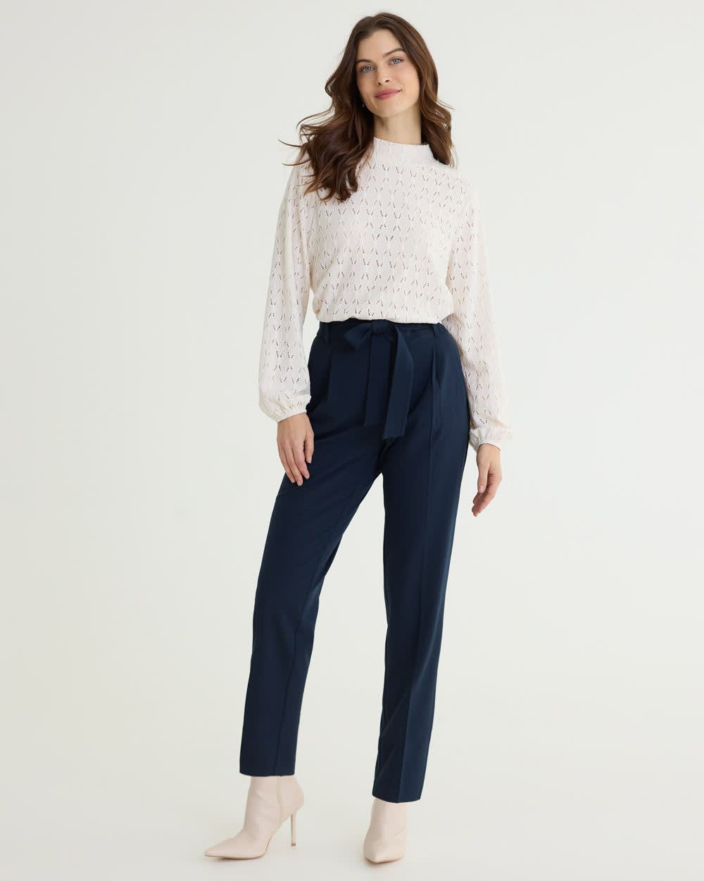 Tapered-Leg High-Rise Pant with Sash - Curvy Fit - The Timeless - Image 8