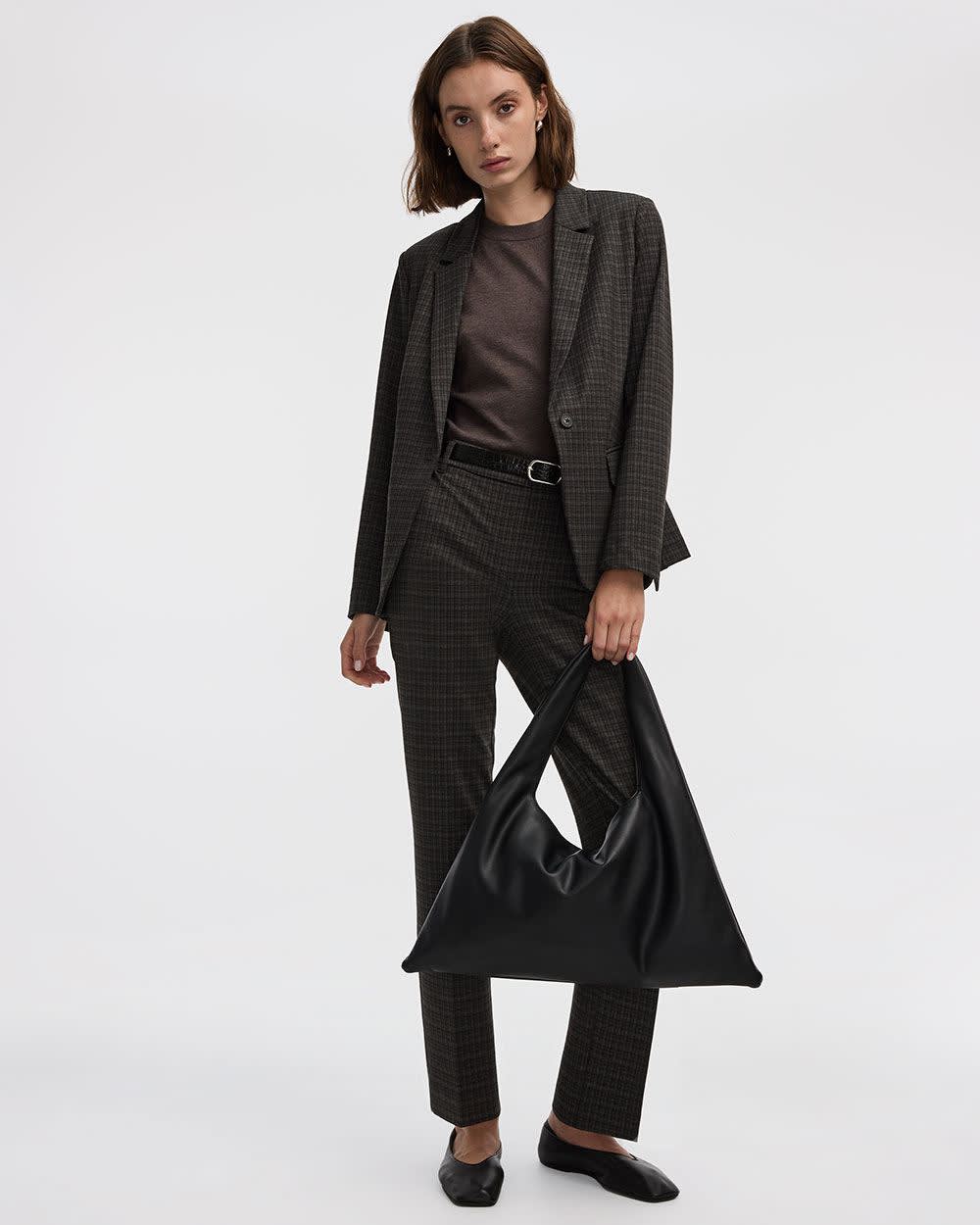 Straight-Leg High-Rise Plaid Pants - The Modern Stretch (R) - Image 4