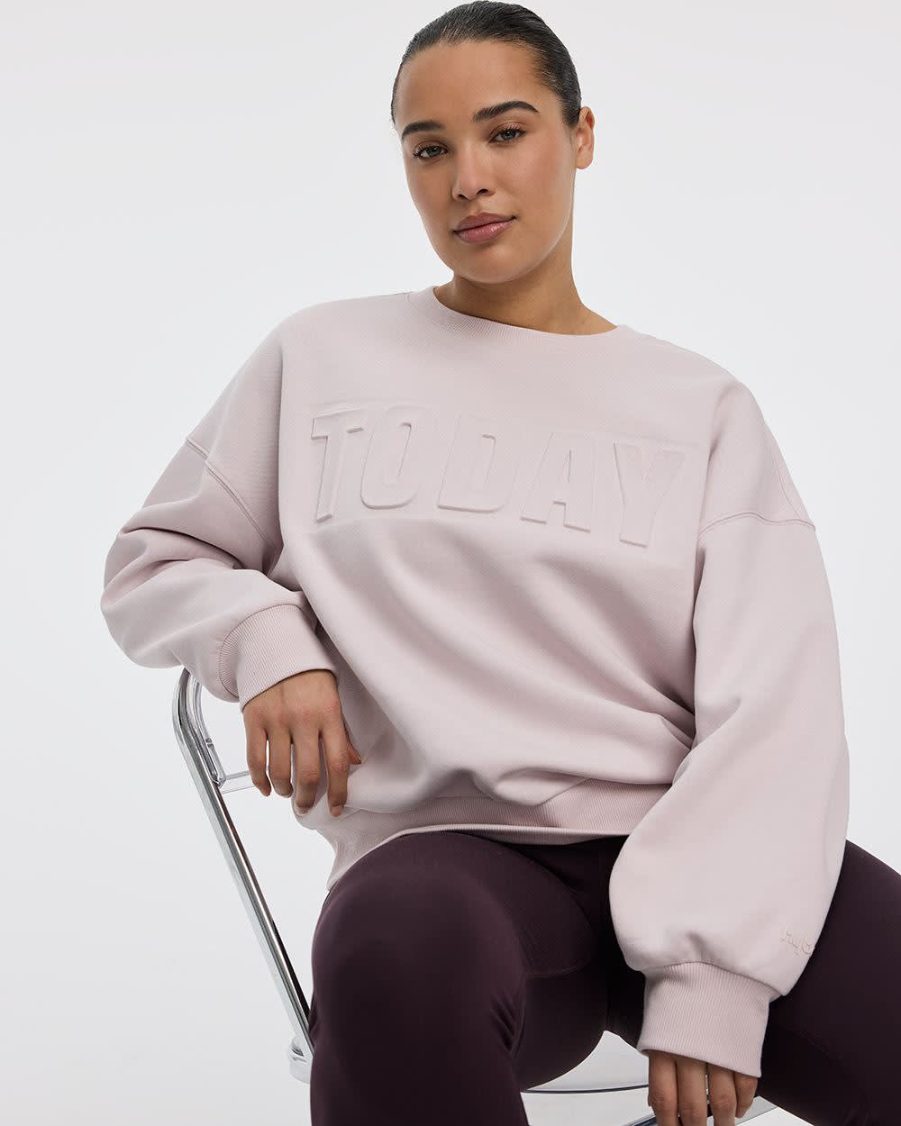 Fleece Embossed Sweatshirt - Hyba - Image 8