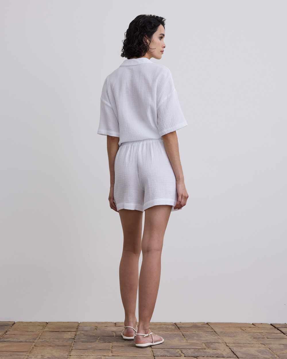 Waffled Cotton Shorts - Image 6