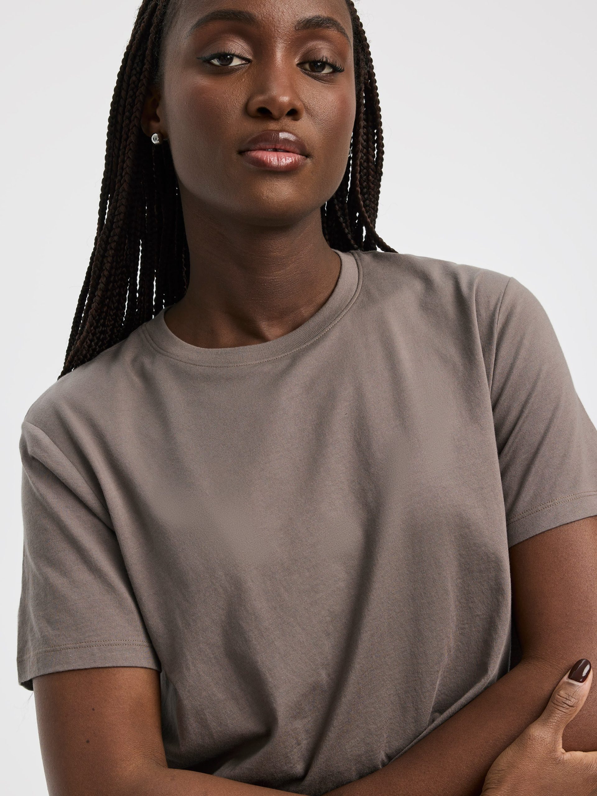 Crew-Neck Tee with Bubble Hem - Image 24