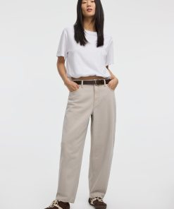 High-Rise Barrel Jeans