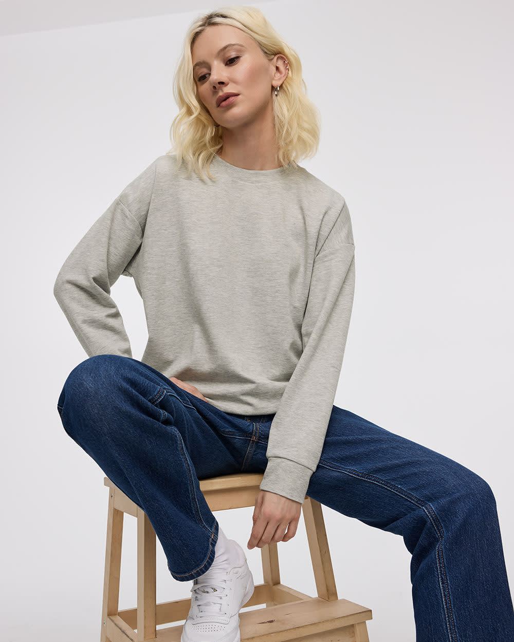 Long-Sleeve Crew-Neck Sweatshirt - R Essentials - Image 45