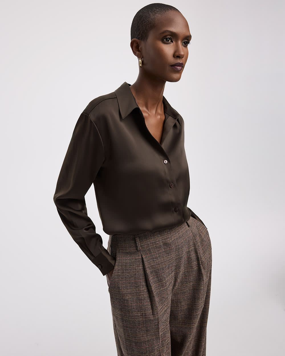 Satin Long-Sleeve Shirt - Image 9