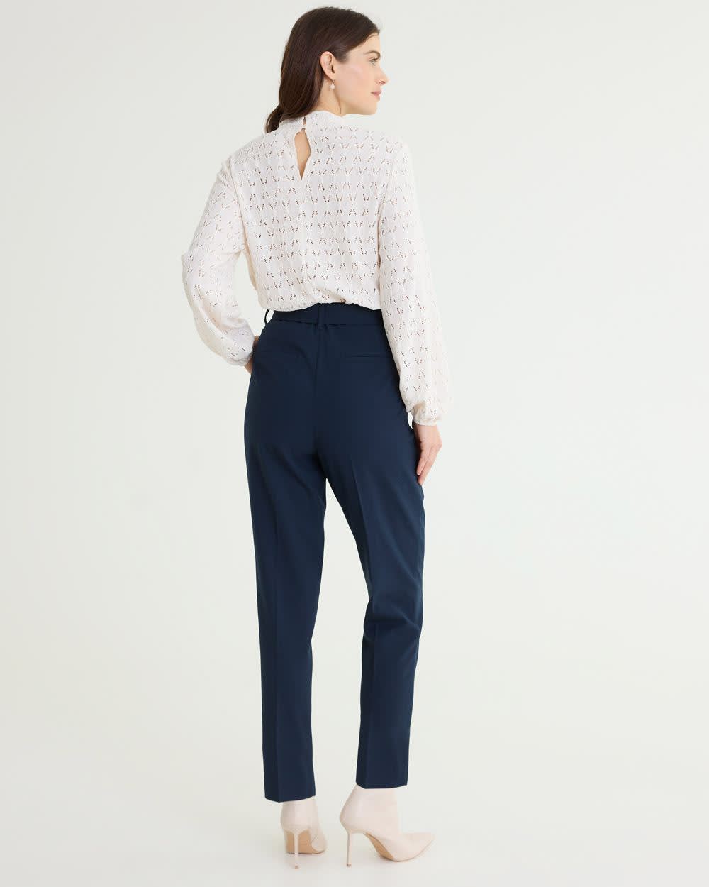 Tapered-Leg High-Rise Pant with Sash - Curvy Fit - The Timeless - Image 7