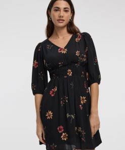 V-Neck Empire-Cut Dress