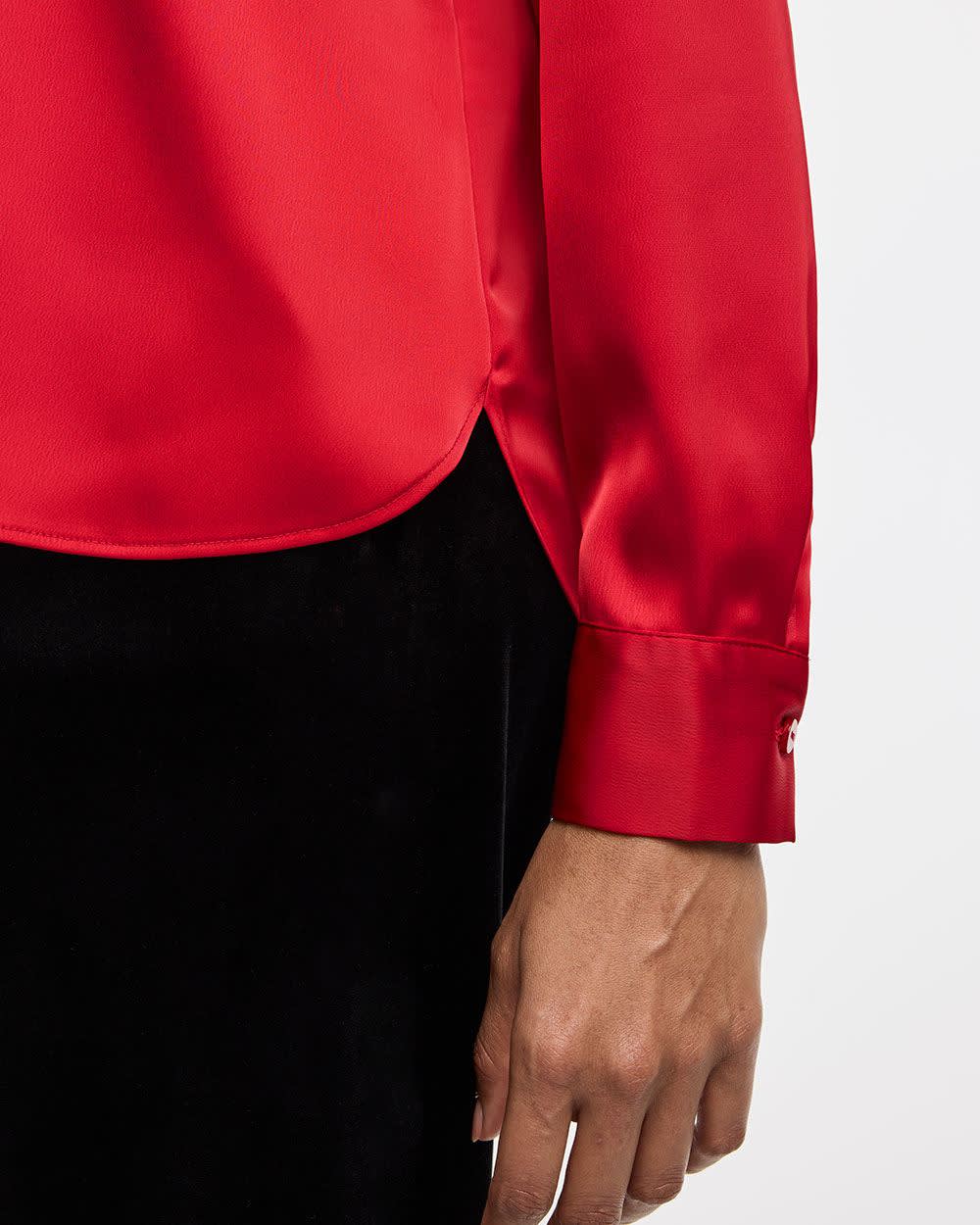 Satin Long-Sleeve Shirt - Image 25