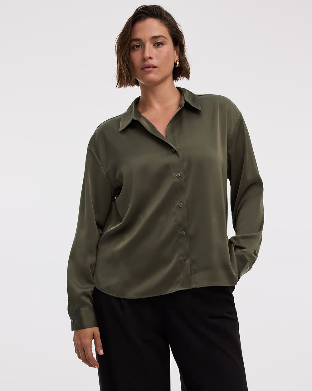 Satin Long-Sleeve Shirt - Image 13