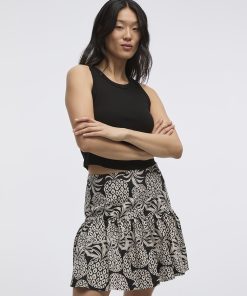 Mini Skirt with Ruffled Hem