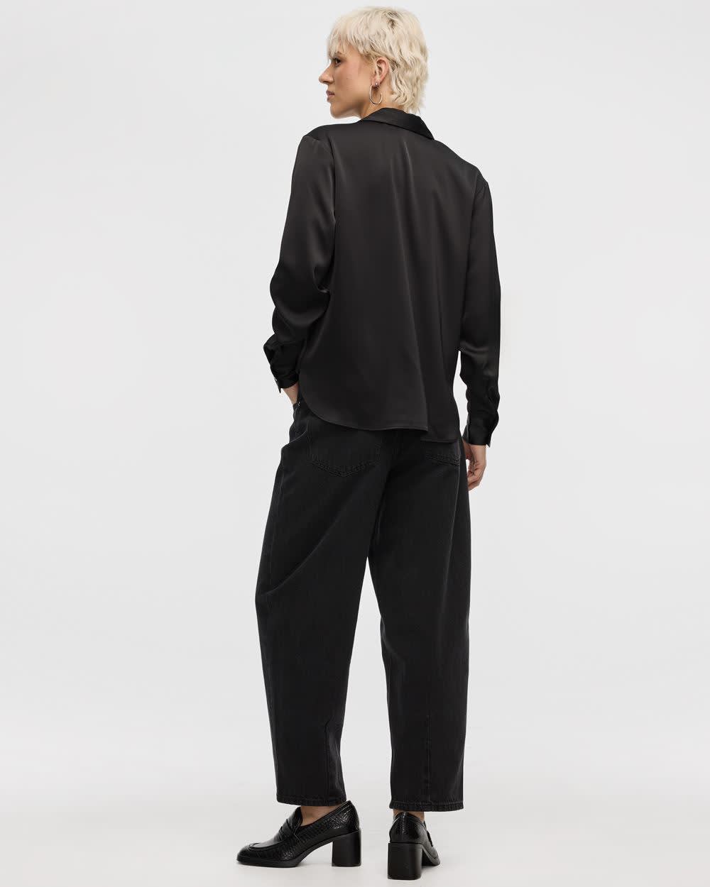 Satin Long-Sleeve Shirt - Image 2