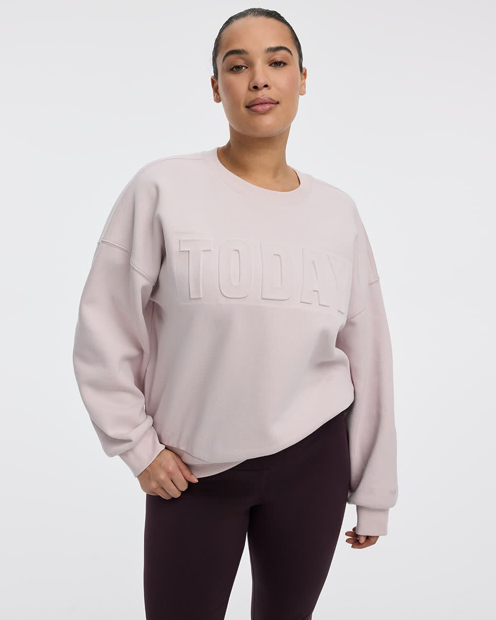 Fleece Embossed Sweatshirt - Hyba - Image 6