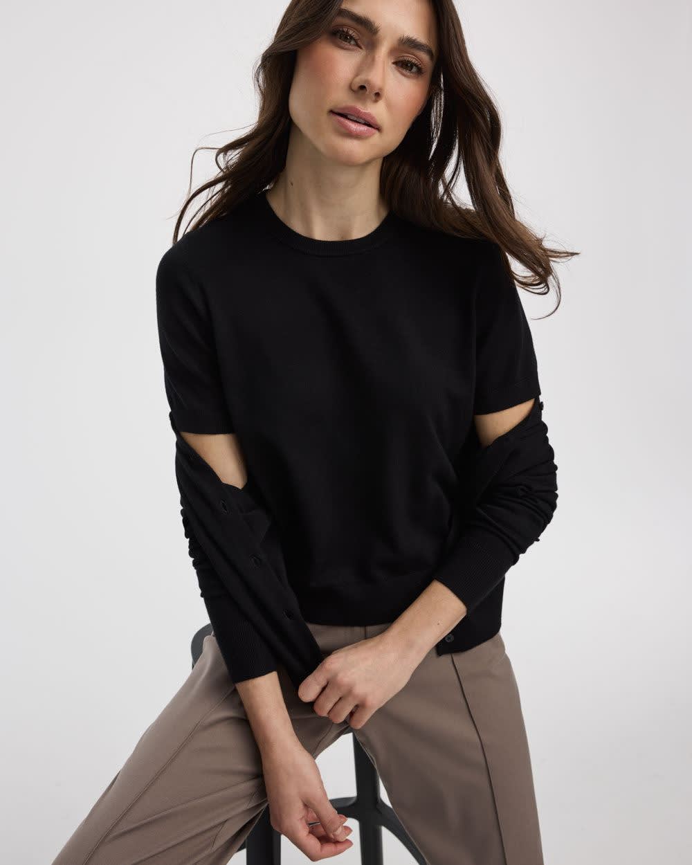 Crew-Neck Sweater Tee - R Essentials - Image 2