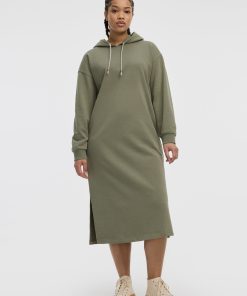 Long-Sleeve Hooded Dress - Hyba