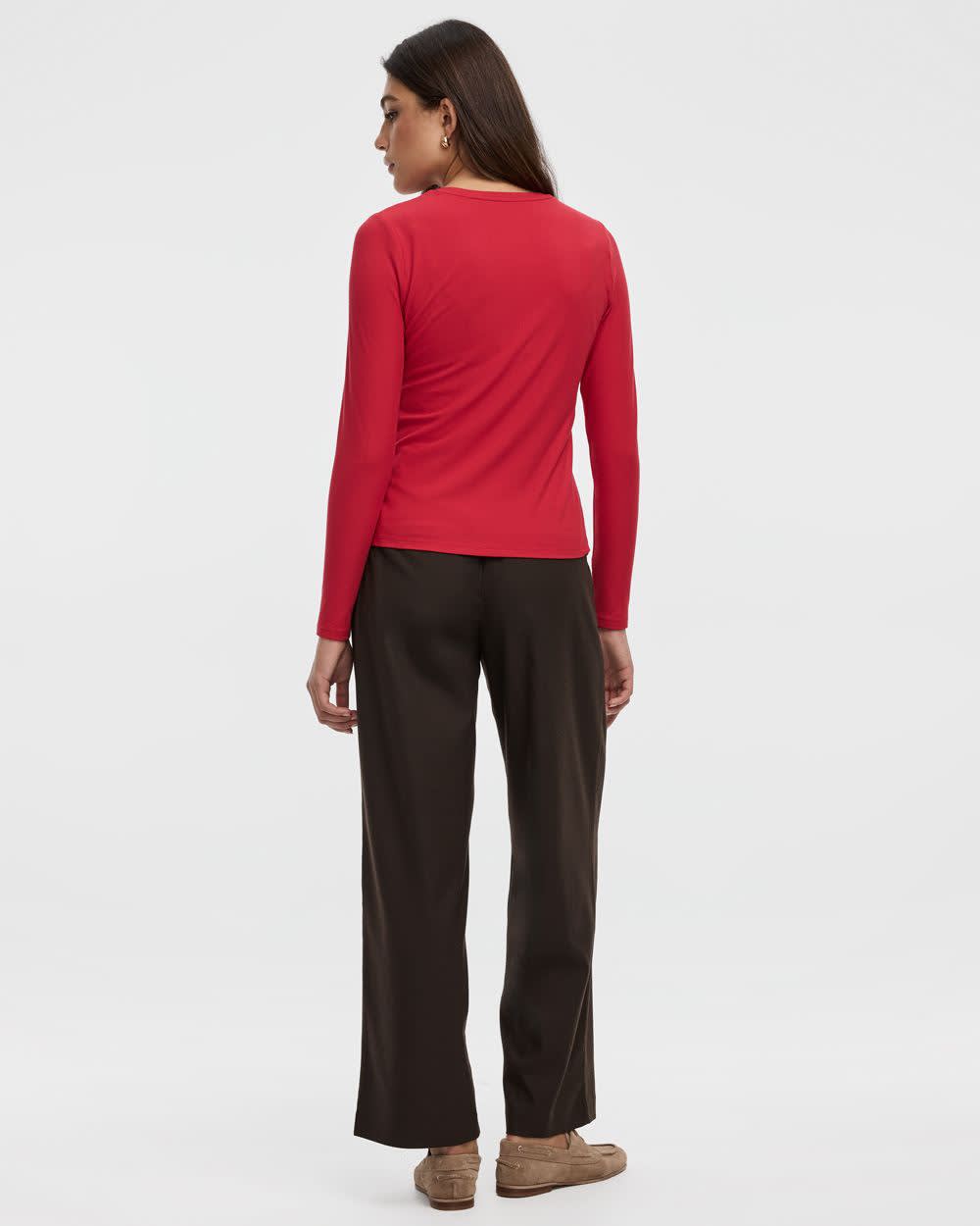Long-Sleeve Crew-Neck Ribbed Tee - R Essentials - Image 18