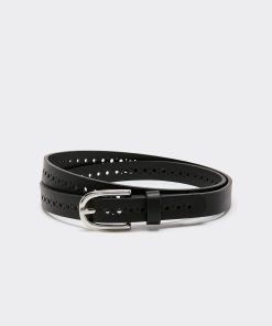 Skinny Faux Leather Belt