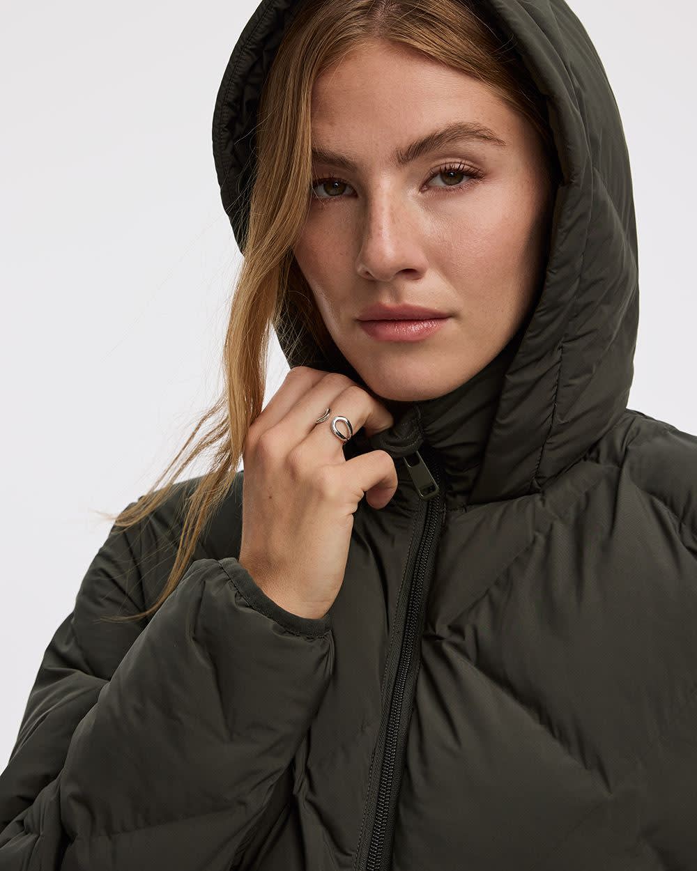 Long Hooded Puffer Jacket - Image 24