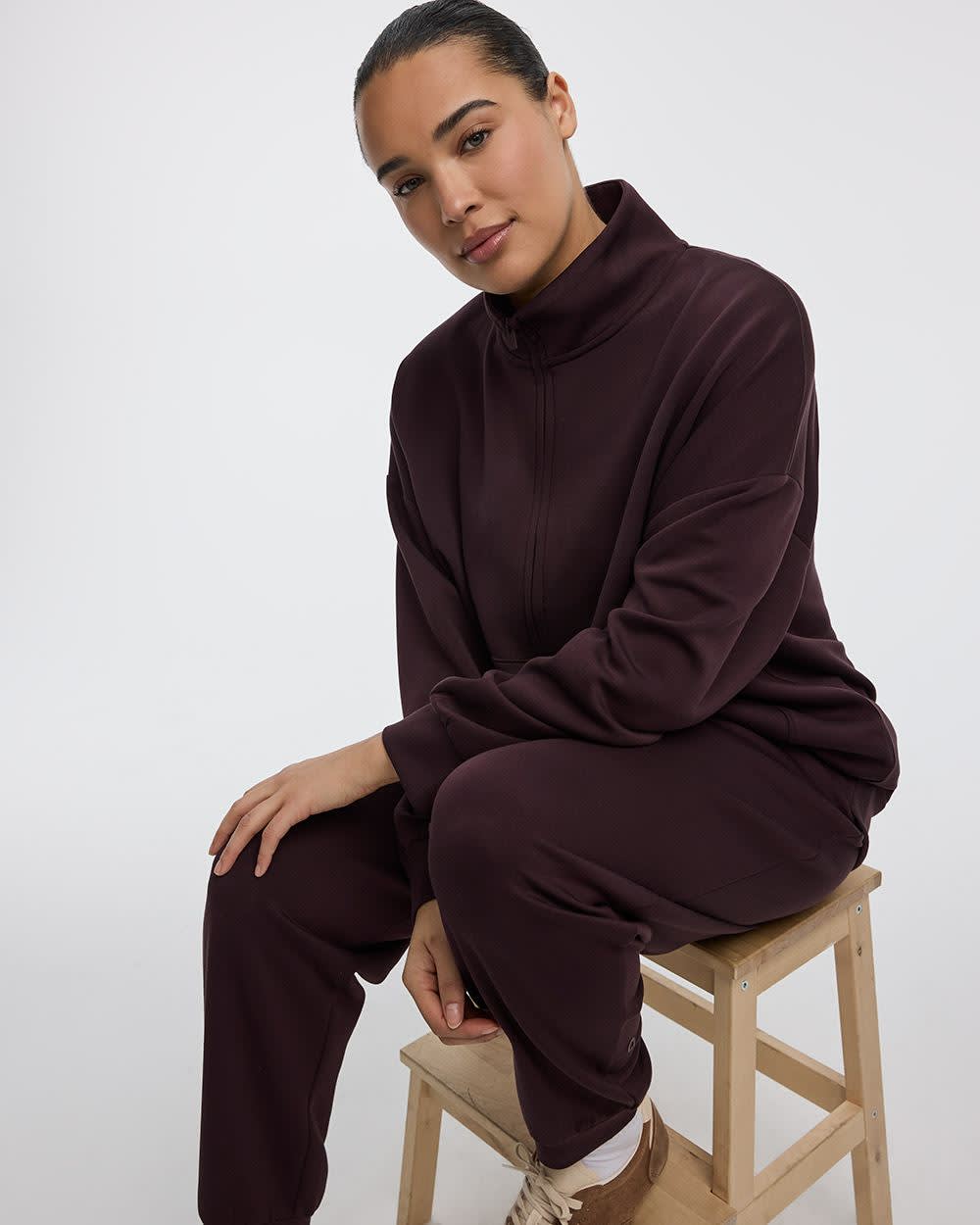 Half-Zip Mock-Neck Pullover - HYLUX Hyba - Image 15