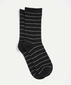 Bamboo Viscose Crew Socks with Stripes