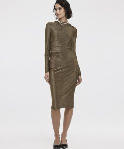 Long-Sleeve Midi Bodycon Dress