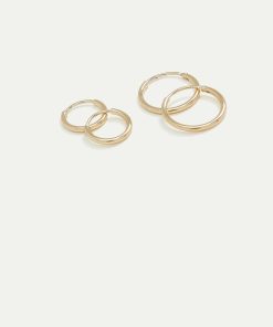 Stainless Steel Basic Hoops - 2 Pairs