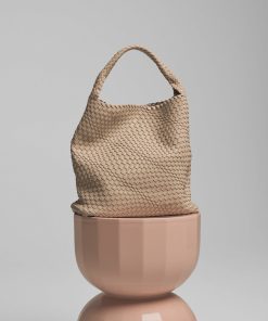 Braided Faux-Leather Tote Bag