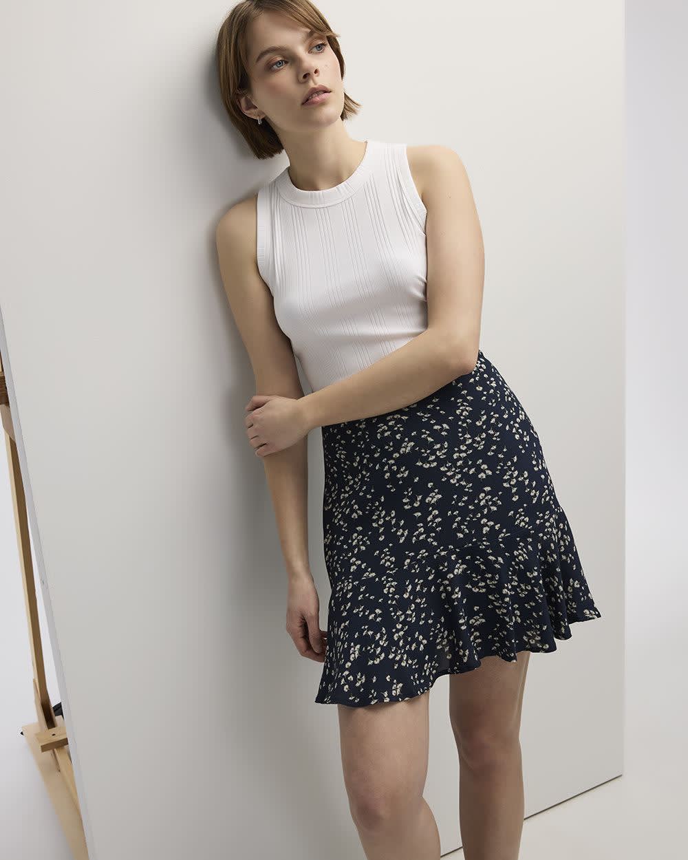 Mini Skirt with Ruffled Hem - Image 5