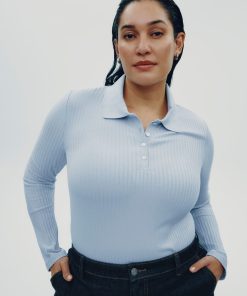 Long-Sleeve Polo Sweater