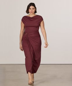 Short-Sleeve Bodycon Midi Dress with Wrap Skirt