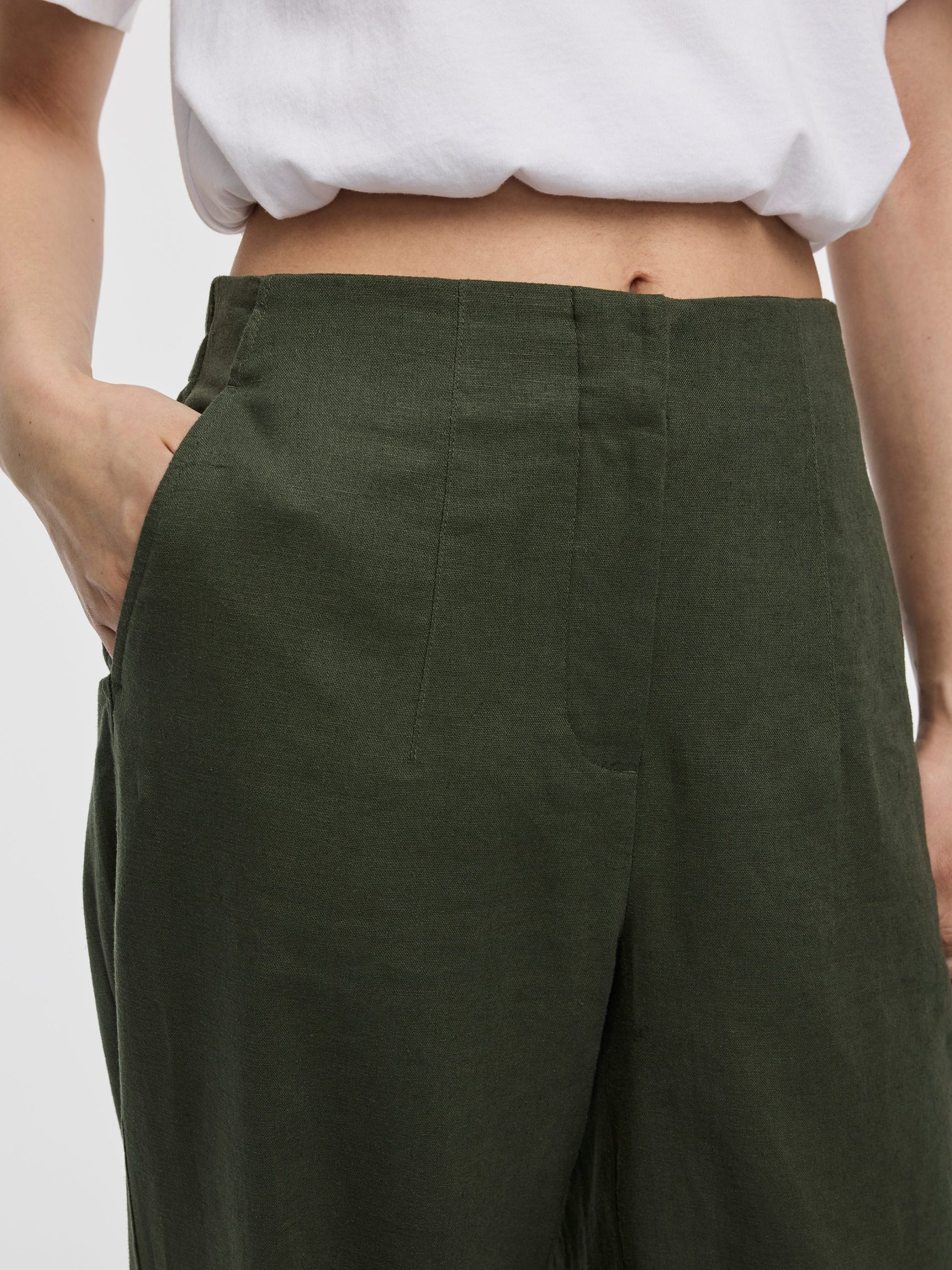 Linen Blend Barrel Pant - Image 8