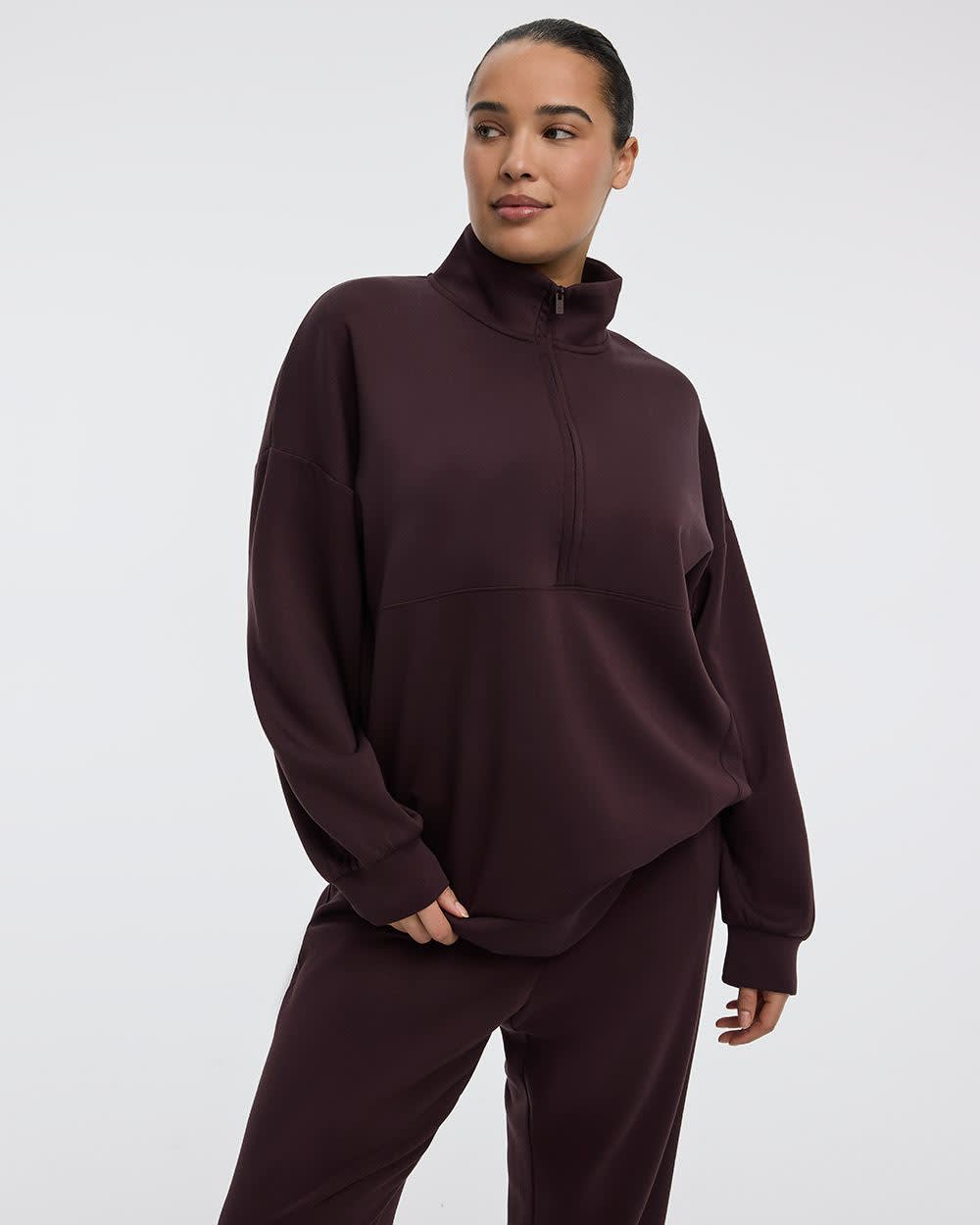 Half-Zip Mock-Neck Pullover - HYLUX Hyba - Image 13