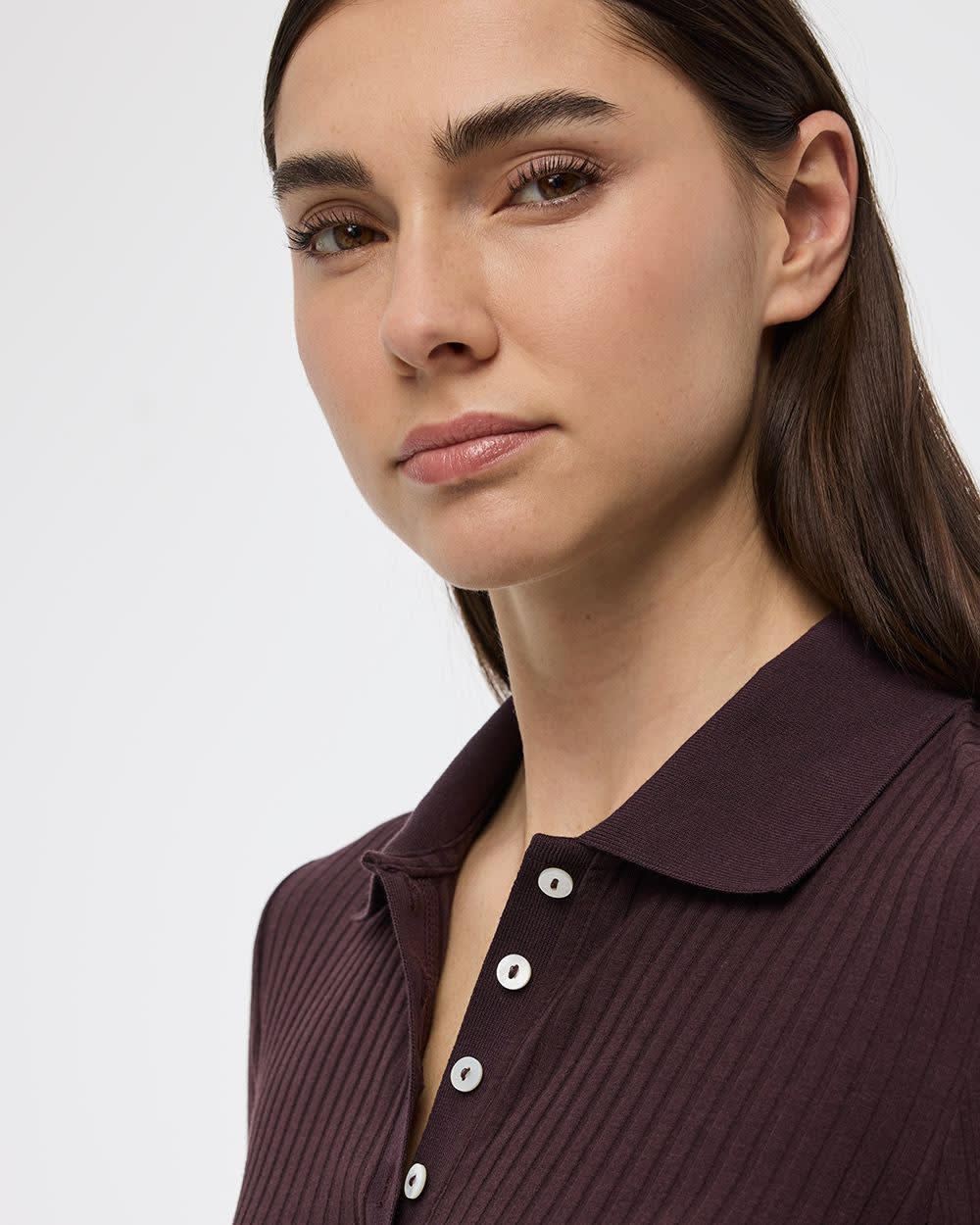 Long-Sleeve Polo Sweater - Image 8
