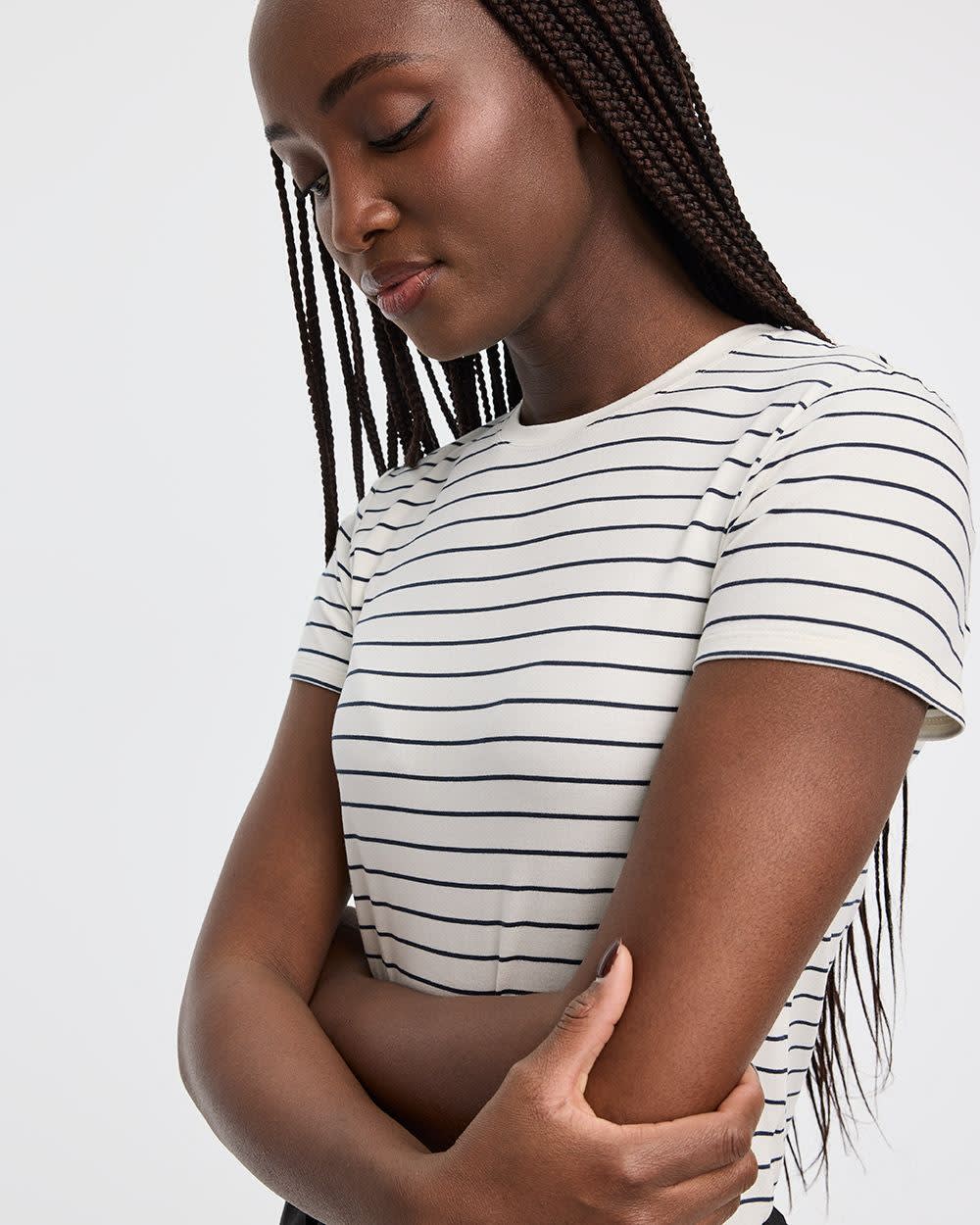 Super Soft Crew-Neck Striped T-Shirt - R Essentials - Image 4