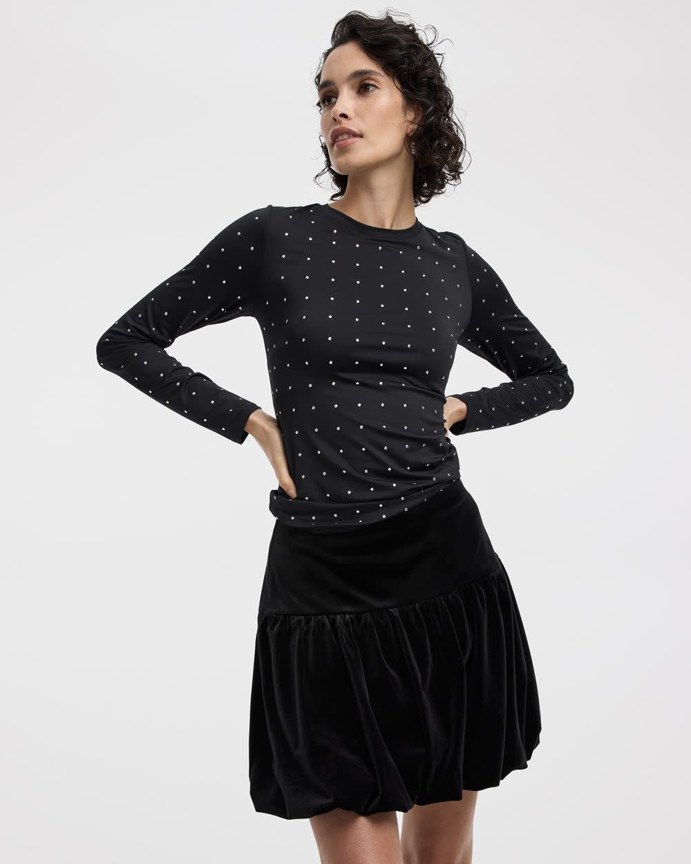 Velvet Bubble Mini-Skirt - Image 3