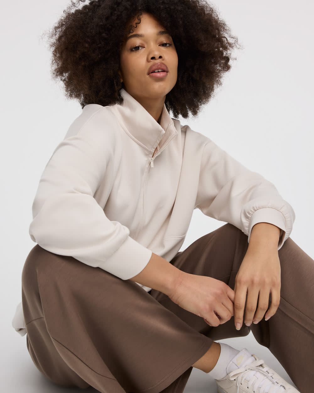 Half-Zip Mock-Neck Pullover - HYLUX Hyba - Image 3