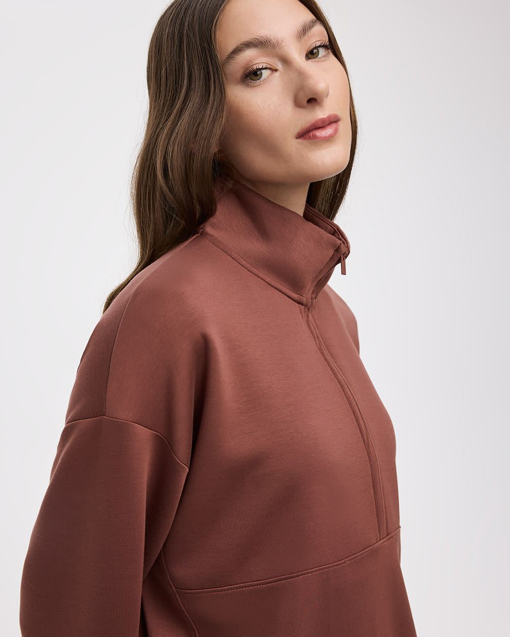Half-Zip Mock-Neck Pullover - HYLUX Hyba - Image 11