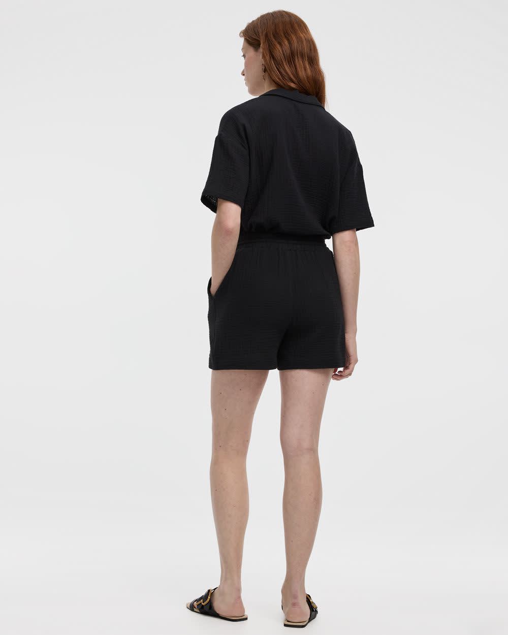 Waffled Cotton Shorts - Image 2