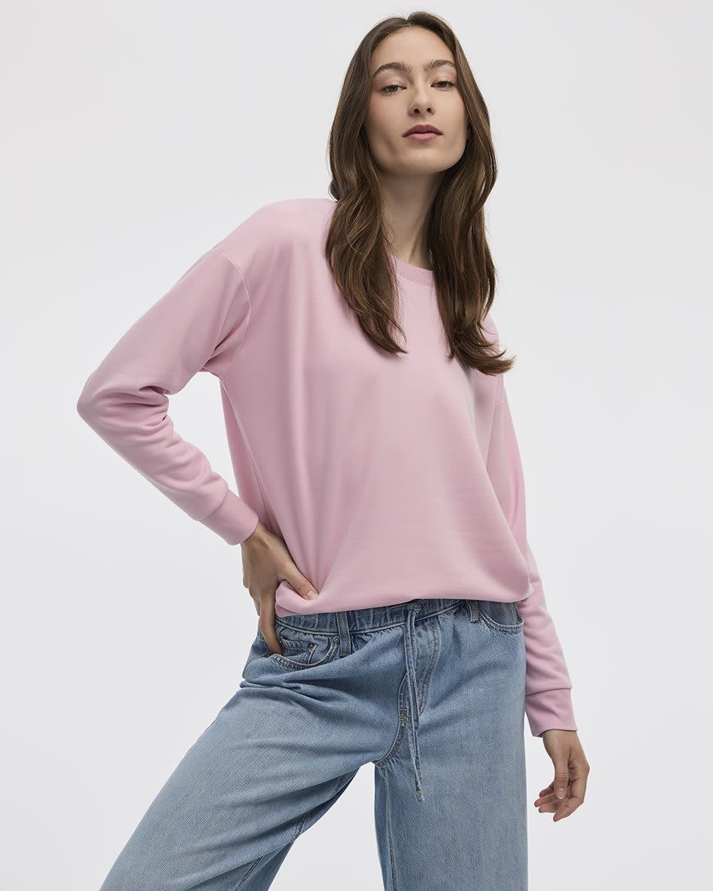 Long-Sleeve Crew-Neck Sweatshirt - R Essentials - Image 35
